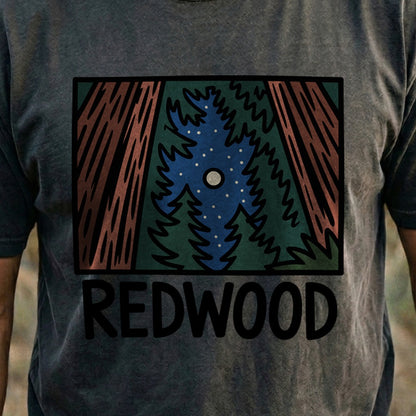 Redwood at Night Cotton T-Shirt