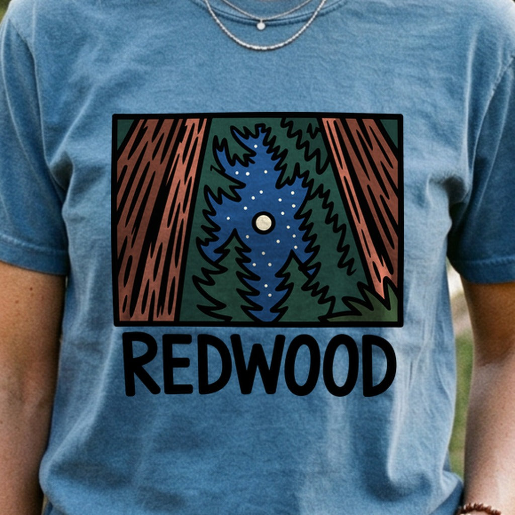 Redwood at Night Cotton T-Shirt