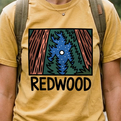 Redwood at Night Cotton T-Shirt