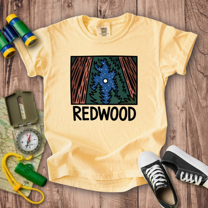 Redwood at Night Kids Cotton T-Shirt