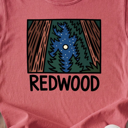 Redwood at Night Kids Cotton T-Shirt