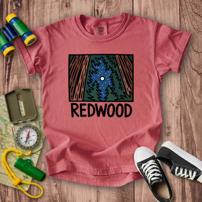 Redwood at Night Kids Cotton T-Shirt