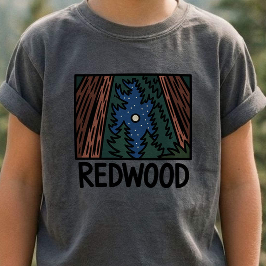 Redwood at Night Kids Cotton T-Shirt