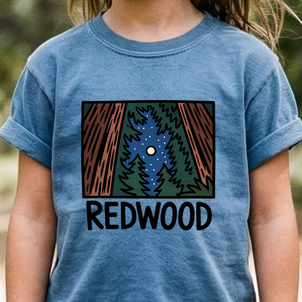 Redwood at Night Kids Cotton T-Shirt