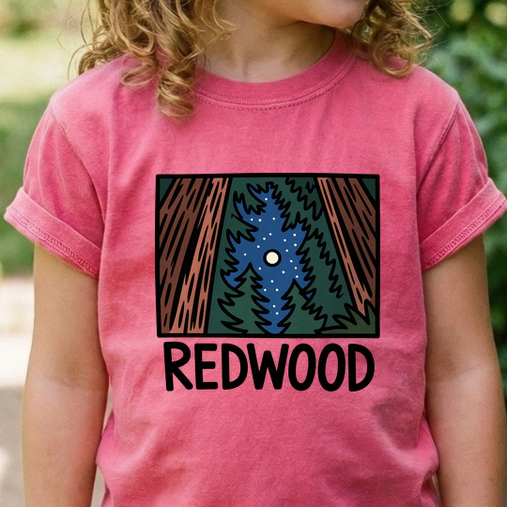 Redwood at Night Kids Cotton T-Shirt