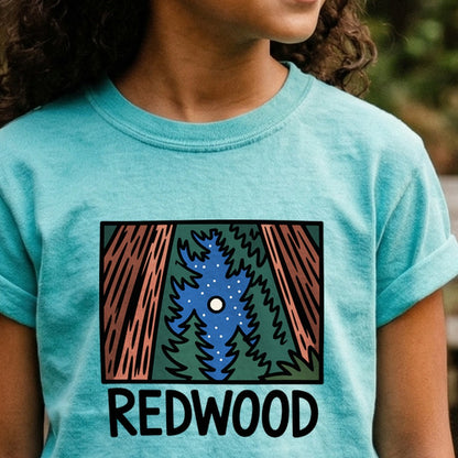 Redwood at Night Kids Cotton T-Shirt