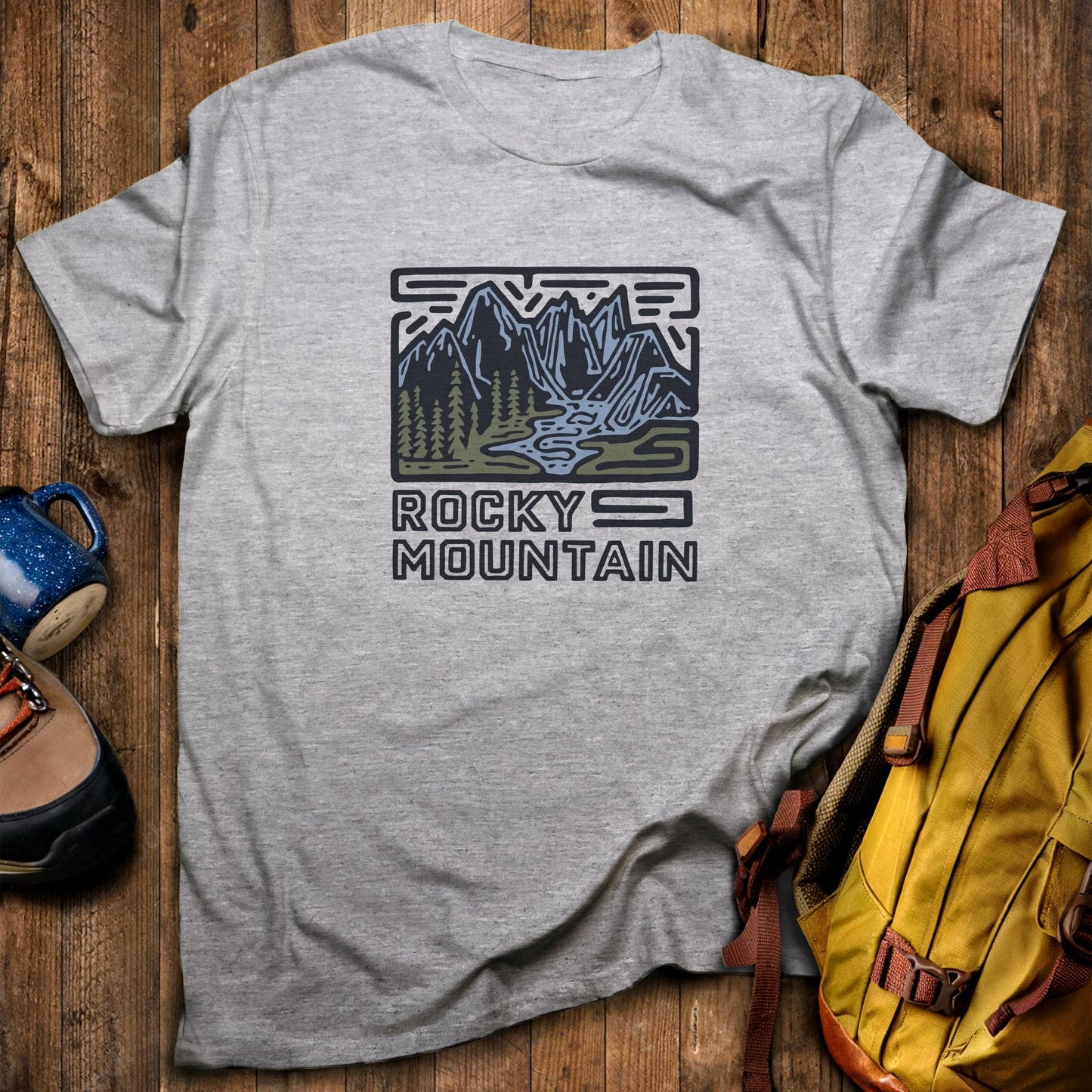 Rocky Mountain National Park T-Shirt Sport Grey Adventure and Outdoors Themed T-Shirt