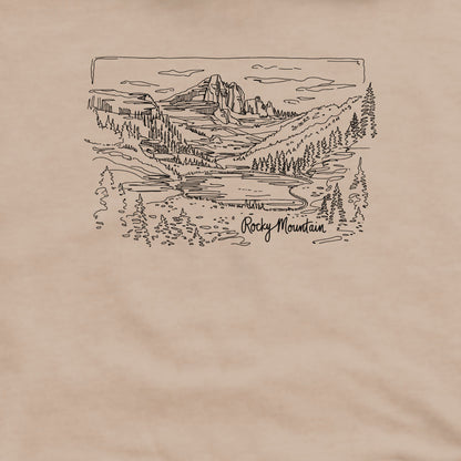Rocky Mountain Line Drawing Crewneck Sweatshirt