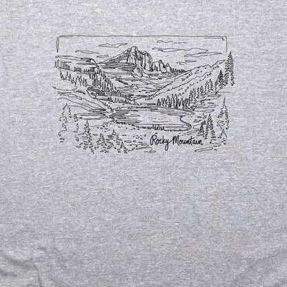 Rocky Mountain Line Drawing Crewneck Sweatshirt