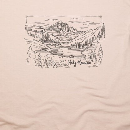 Rocky Mountain Line Drawing T-Shirt