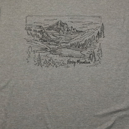 Rocky Mountain Line Drawing T-Shirt