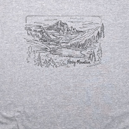Rocky Mountain Line Drawing T-Shirt