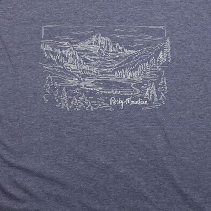 Rocky Mountain Line Drawing T-Shirt