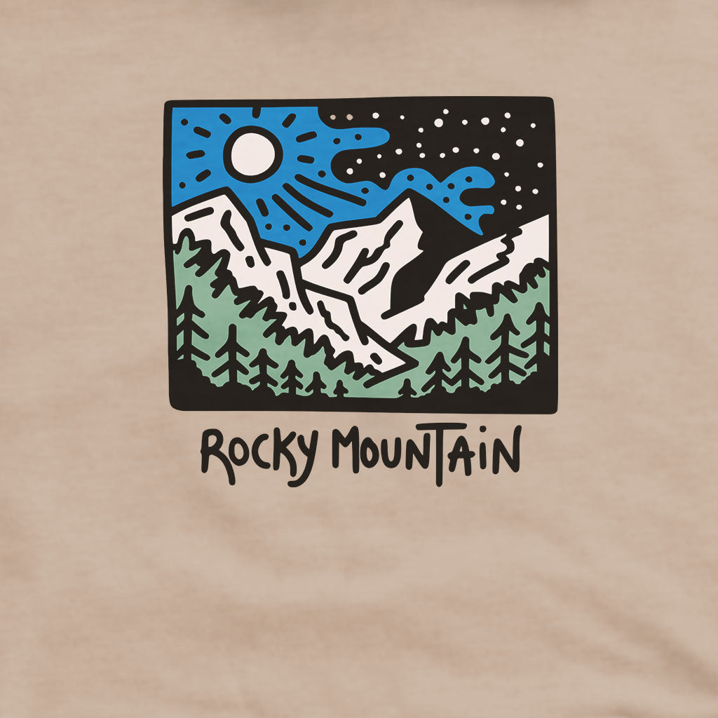 Rocky Mountain at Night Hoodie