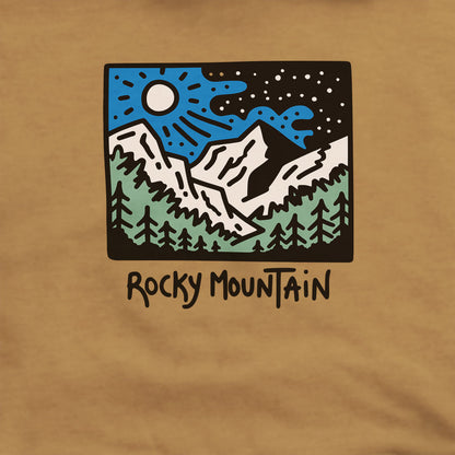 Rocky Mountain at Night Hoodie
