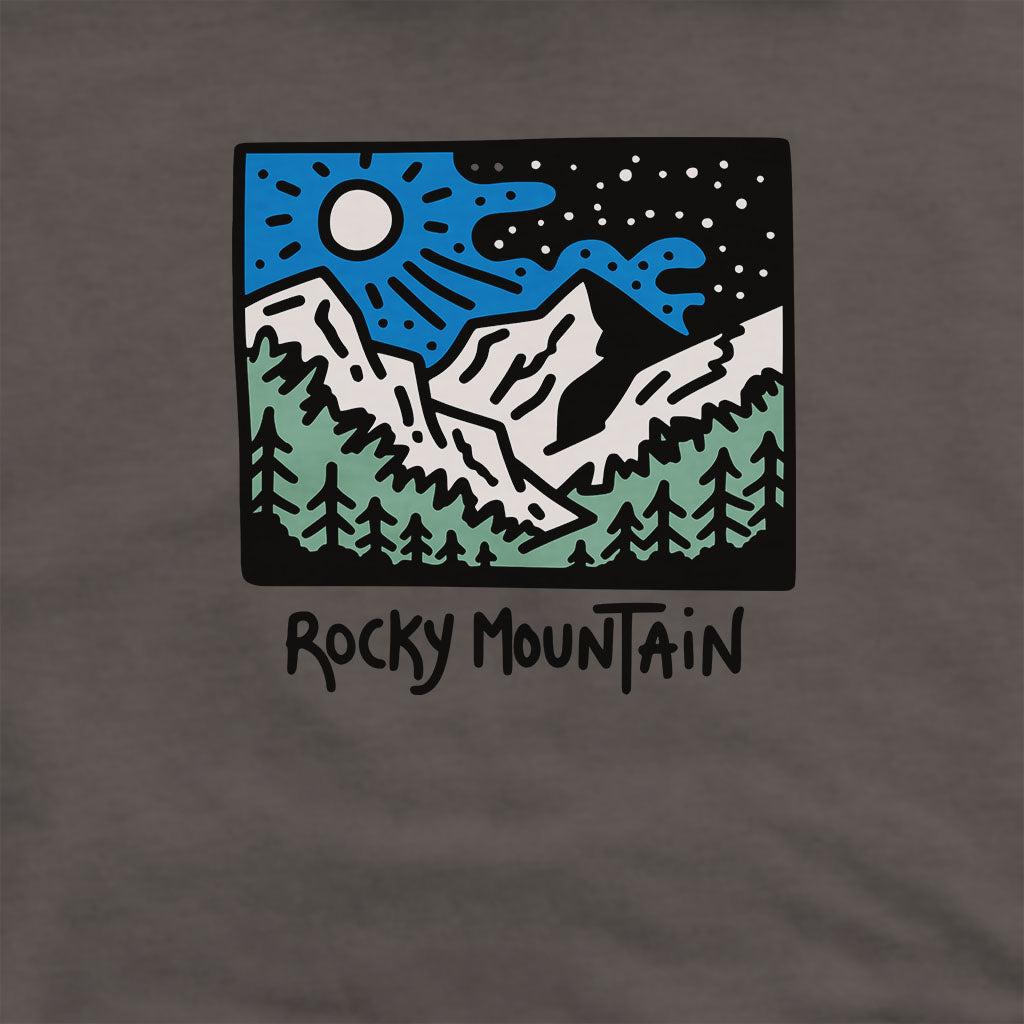 Rocky Mountain at Night Hoodie