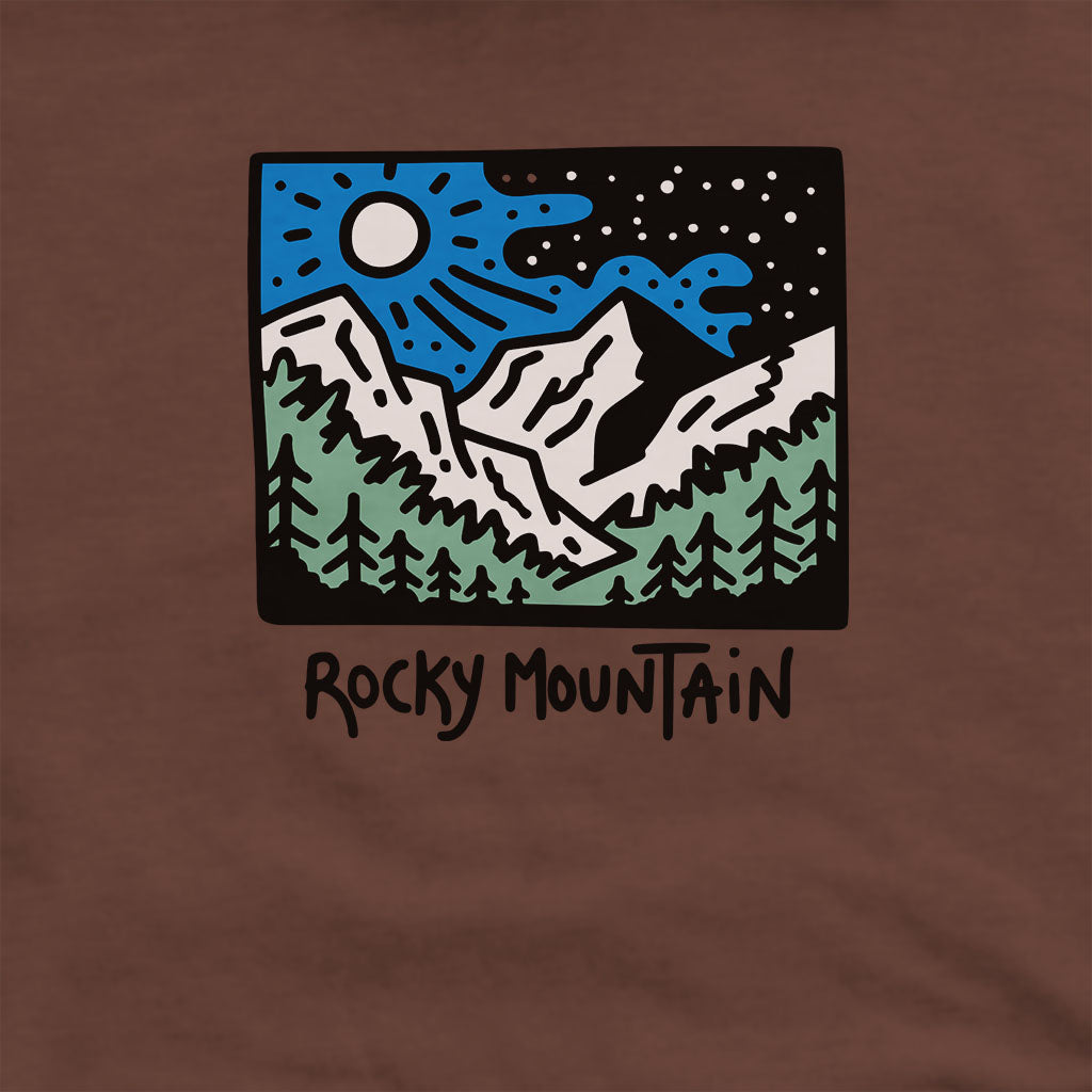 Rocky Mountain at Night Hoodie