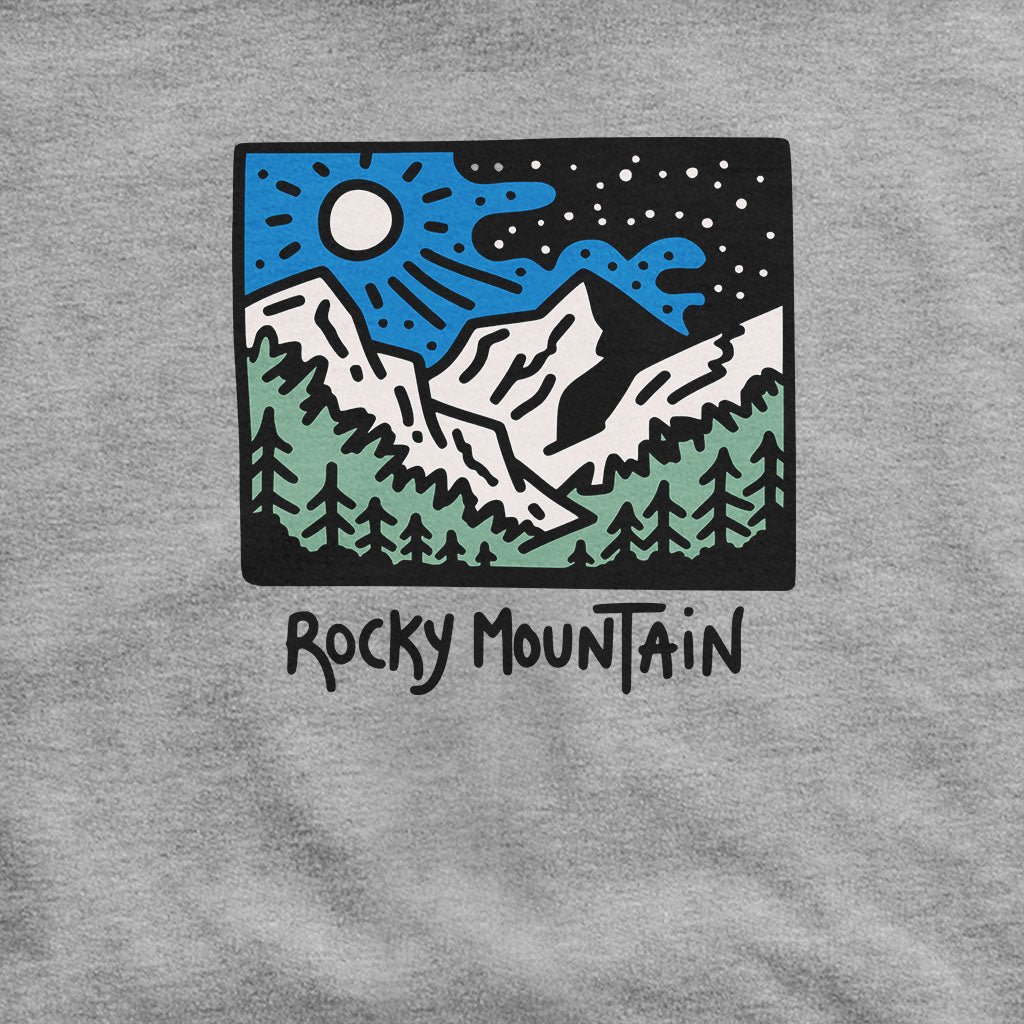 Rocky Mountain at Night Hoodie