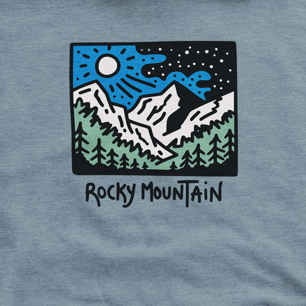 Rocky Mountain at Night Hoodie
