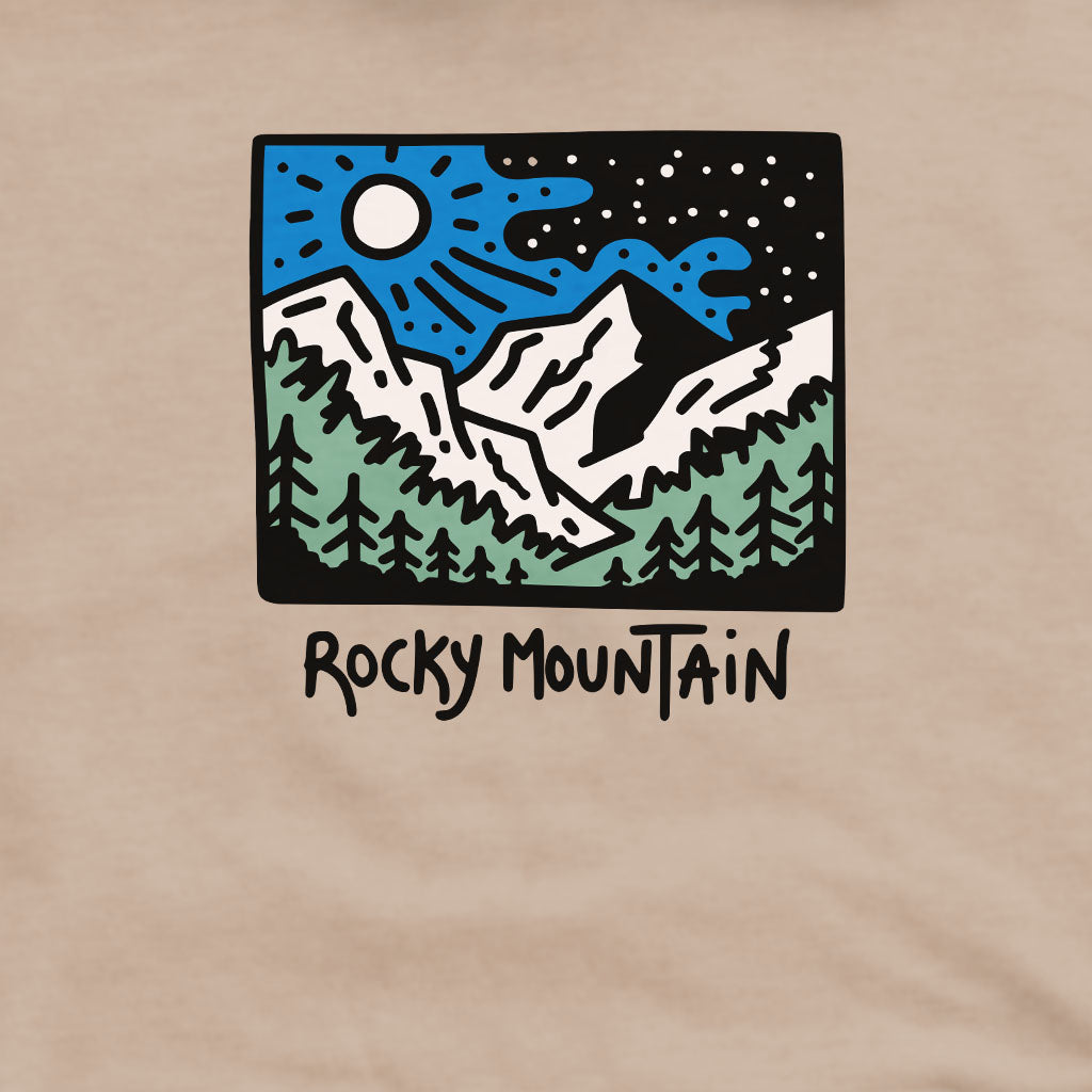 Rocky Mountain at Night Crewneck Sweatshirt