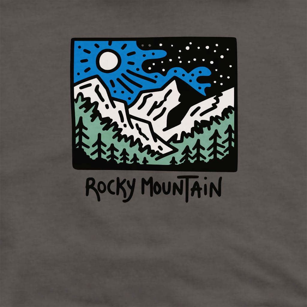 Rocky Mountain at Night Crewneck Sweatshirt