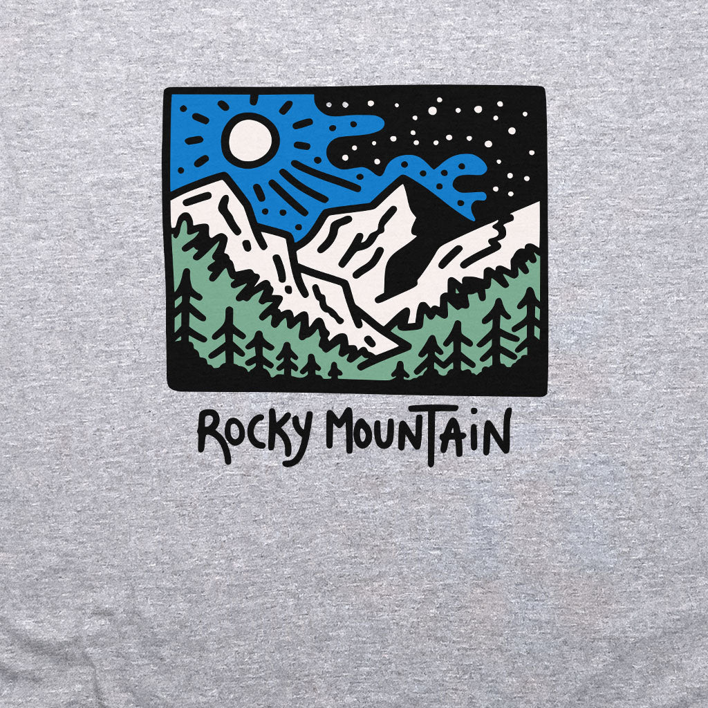 Rocky Mountain at Night Crewneck Sweatshirt