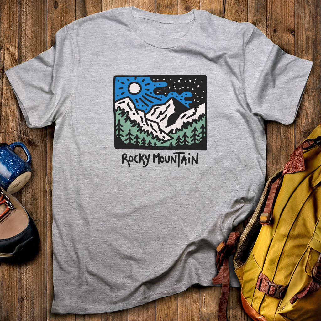 Rocky Mountain at Night T-Shirt