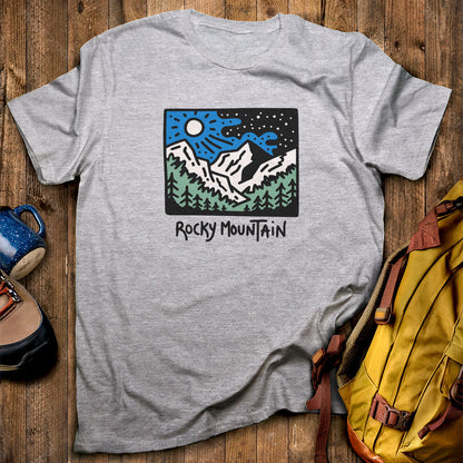 Rocky Mountain at Night T-Shirt