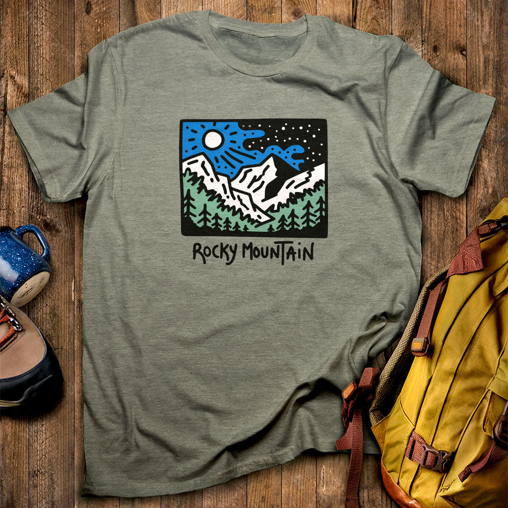 Rocky Mountain at Night T-Shirt