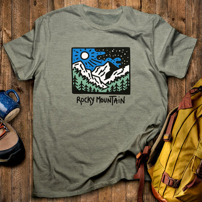Rocky Mountain at Night T-Shirt