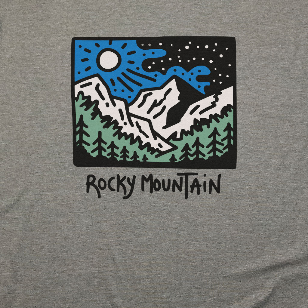 Rocky Mountain at Night T-Shirt