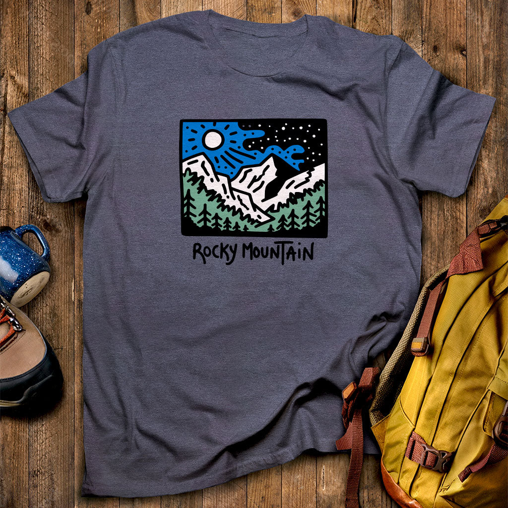 Rocky Mountain at Night T-Shirt
