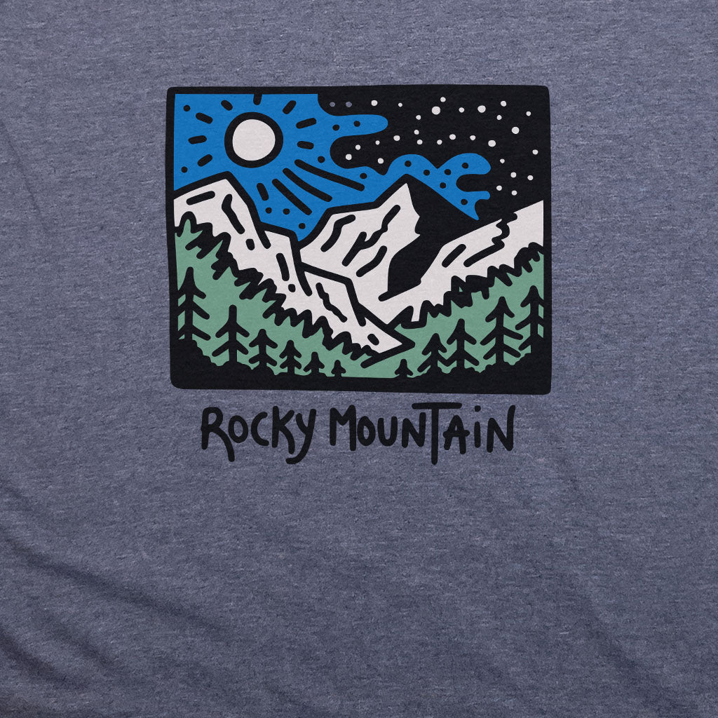 Rocky Mountain at Night T-Shirt