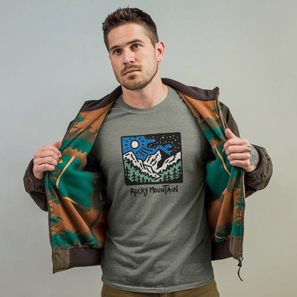 Rocky Mountain at Night T-Shirt