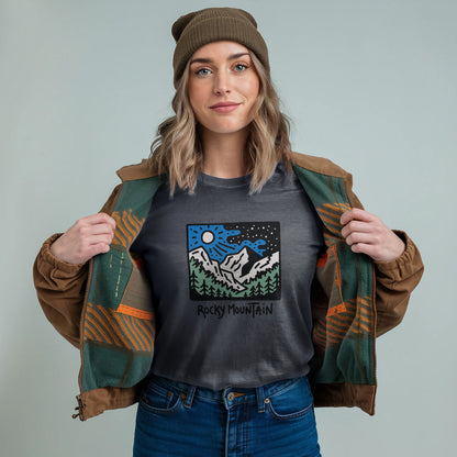Rocky Mountain at Night T-Shirt