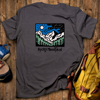 Rocky Mountain at Night T-Shirt