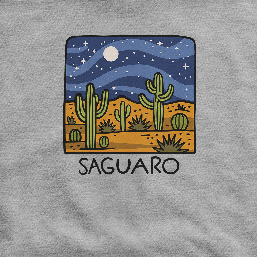 Saguaro at Night Hoodie Adventure and Outdoors Themed Hoodie