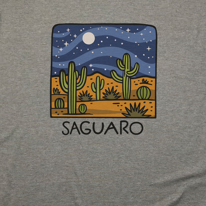 Saguaro at Night T-Shirt Adventure and Outdoors Themed T-Shirt