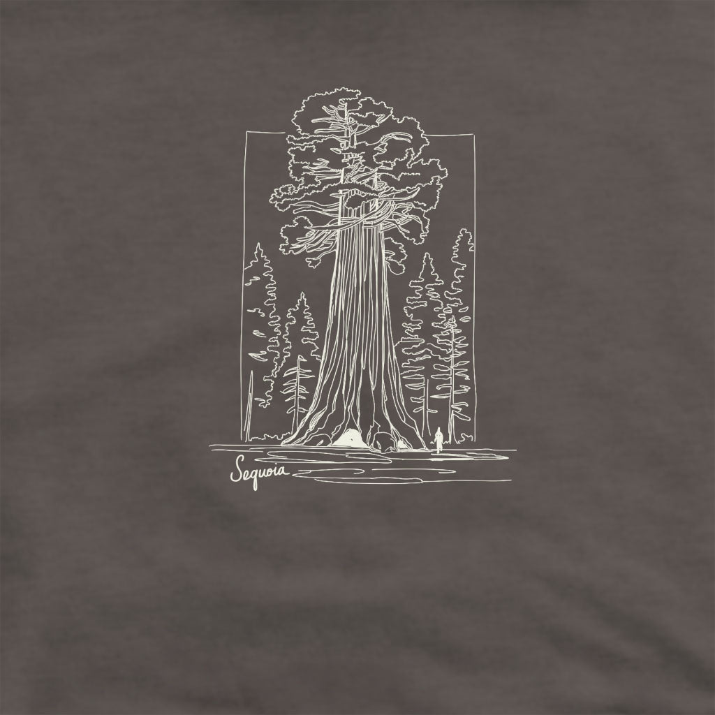 Sequoia Line Drawing Crewneck Sweatshirt