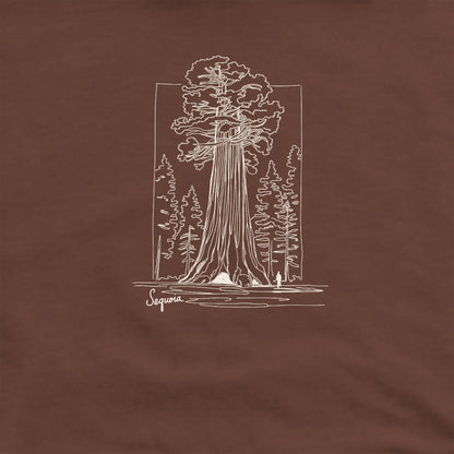 Sequoia Line Drawing Crewneck Sweatshirt