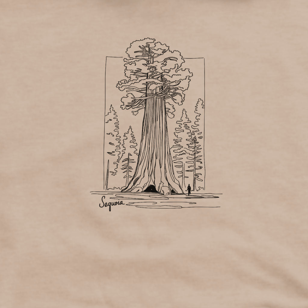 Sequoia Line Drawing Crewneck Sweatshirt