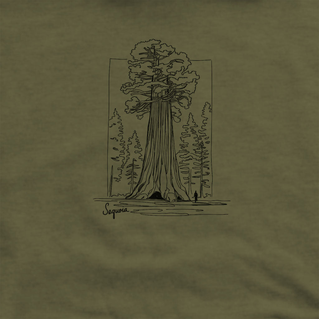 Sequoia Line Drawing Crewneck Sweatshirt