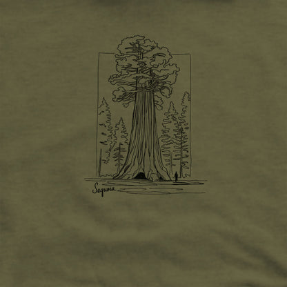 Sequoia Line Drawing Crewneck Sweatshirt