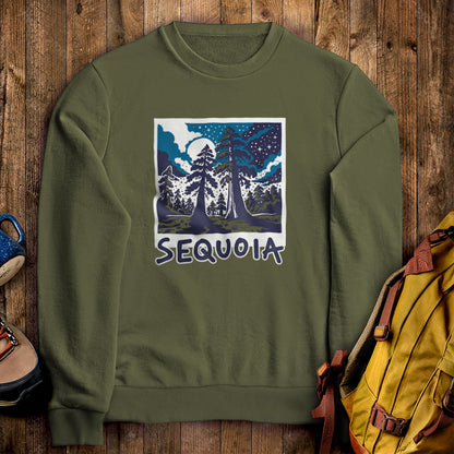 Sequoia at Night Crewneck Sweatshirt