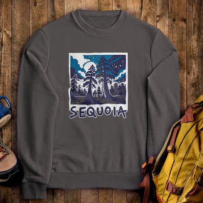 Sequoia at Night Crewneck Sweatshirt