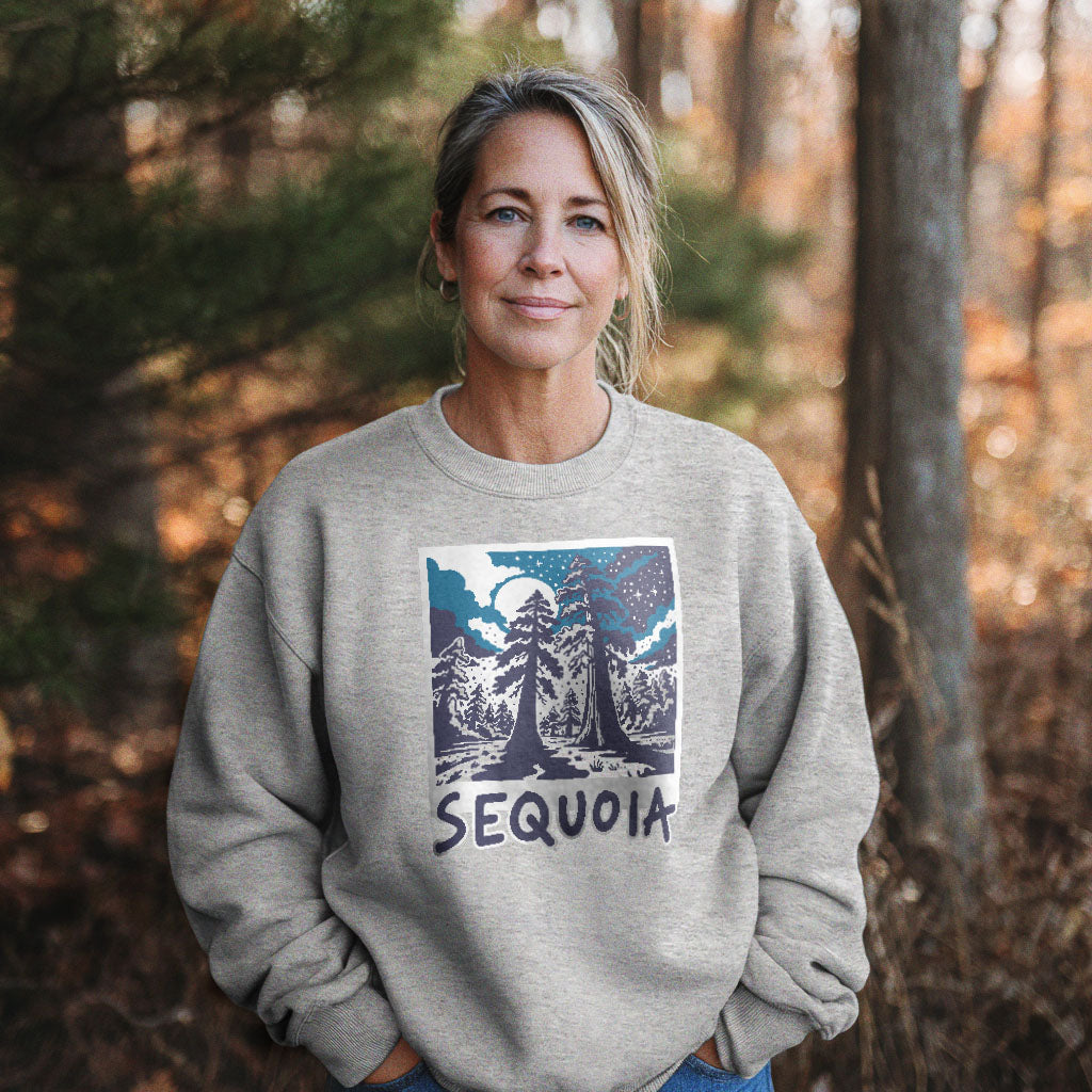 Sequoia at Night Crewneck Sweatshirt