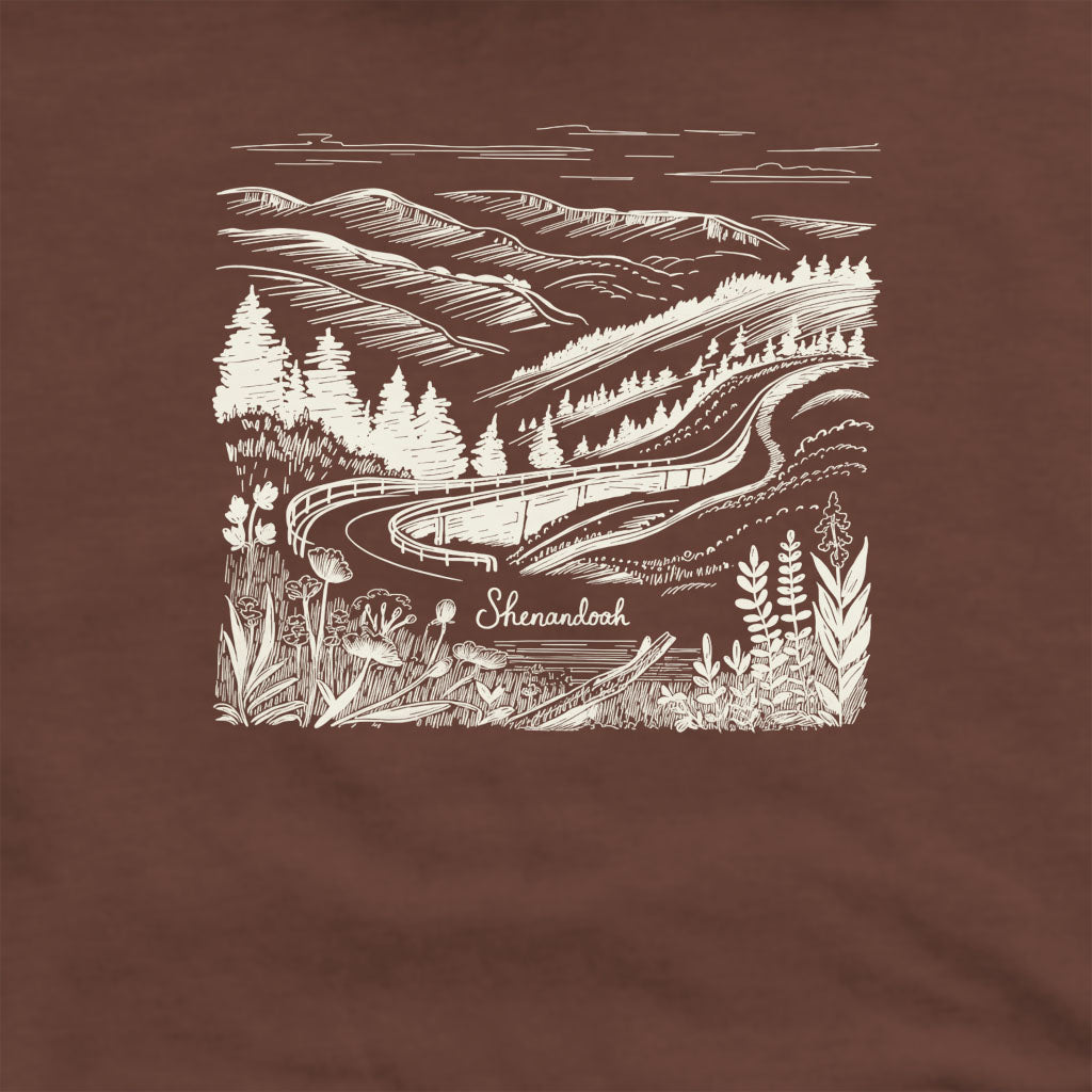 Shenandoah Line Drawing Crewneck Sweatshirt