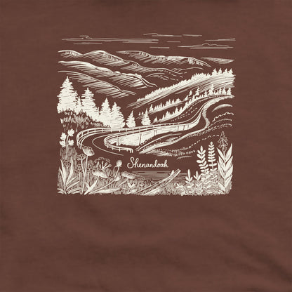 Shenandoah Line Drawing Crewneck Sweatshirt