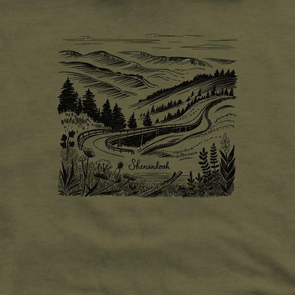 Shenandoah Line Drawing Crewneck Sweatshirt