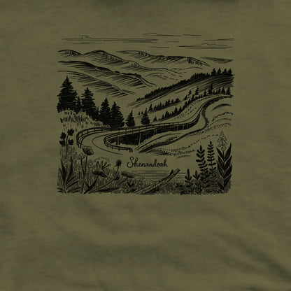 Shenandoah Line Drawing Crewneck Sweatshirt